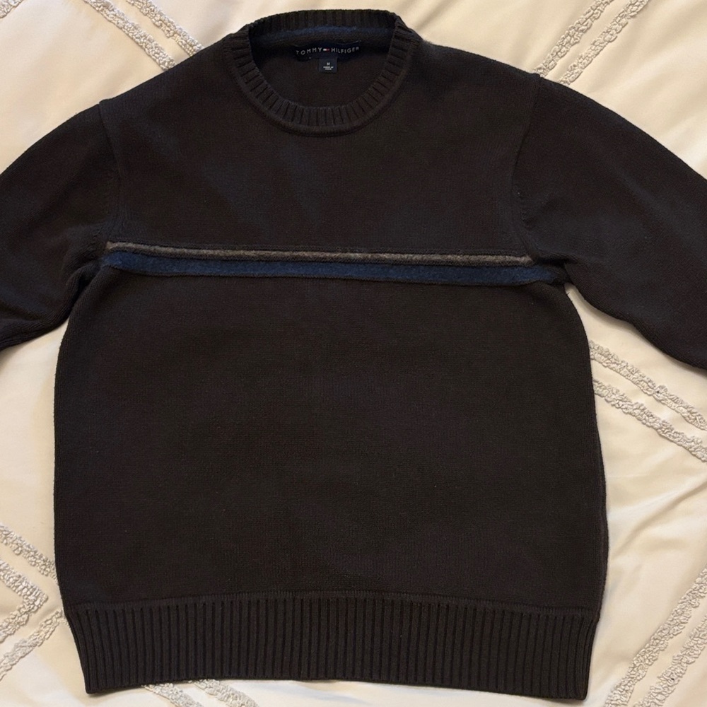 Tommy Hilfiger Men's Brown Crewneck Sweater